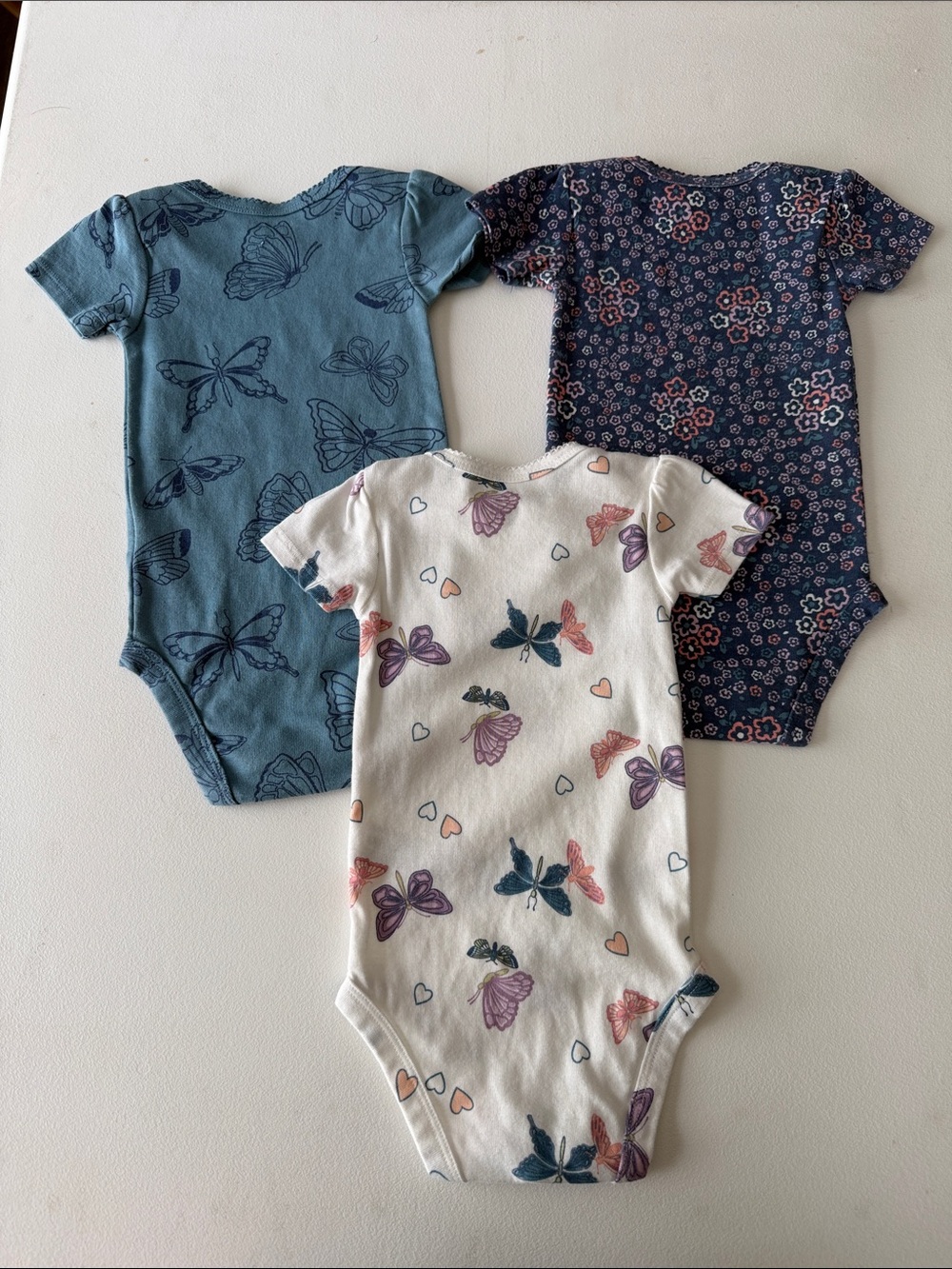 Carter's Blue and White Bodysuits - Picture 2 of 5